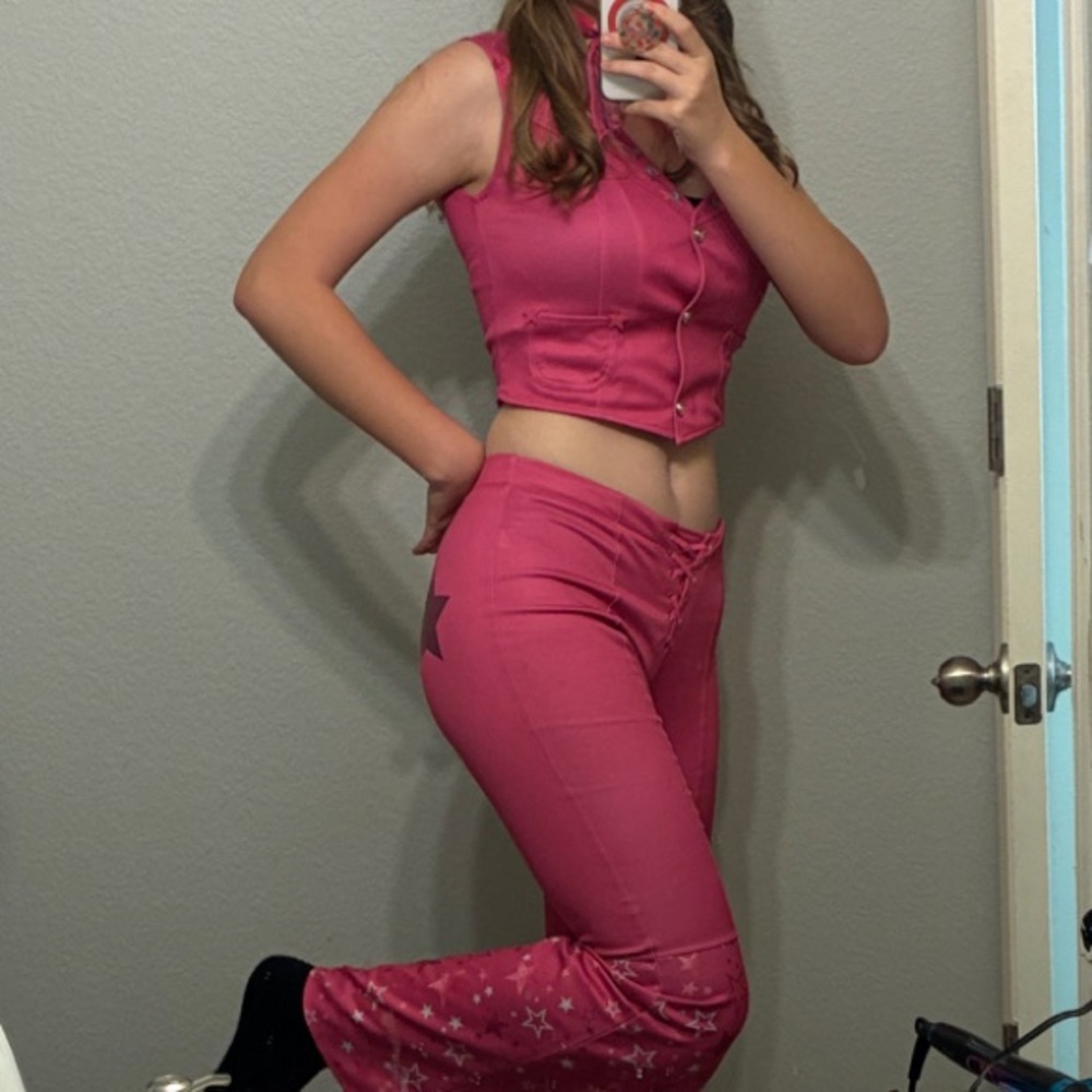 Pink Three-Piece Western Barbie Costume